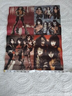 Kiss Band Collage Poster - Red, Black, Silver, Gold